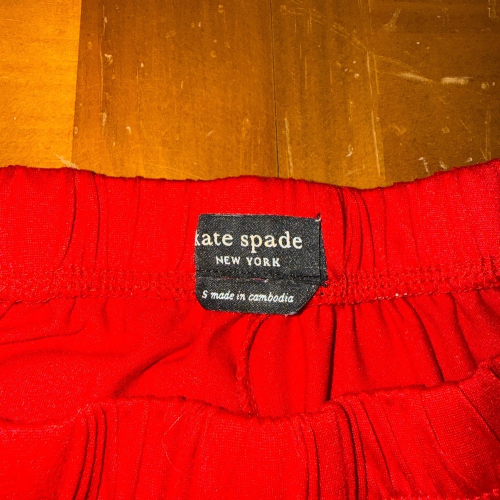 Kate Spade Luxury Small Pajama Set Red All Dolled Up Feminine Whimsical Comfy - Picture 9 of 16